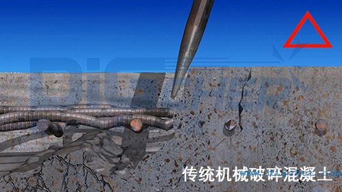 傳統(tǒng)機械破碎混凝土